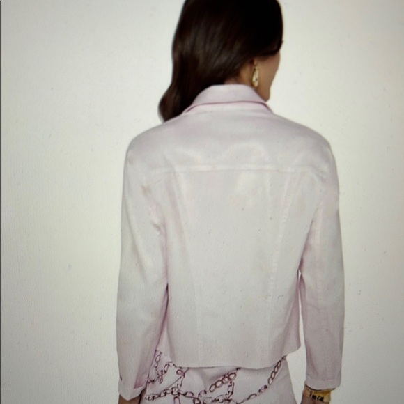 L'Agence Light Pink Denim Jacket NWOT - Picture 4 of 9